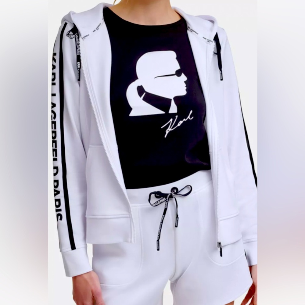 Karl Lagerfeld Block Letter Logo Taping Jacket-NEW with tags